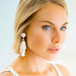 Panacea Cache Jewelry | Panacea White Beaded Tassel - New in package